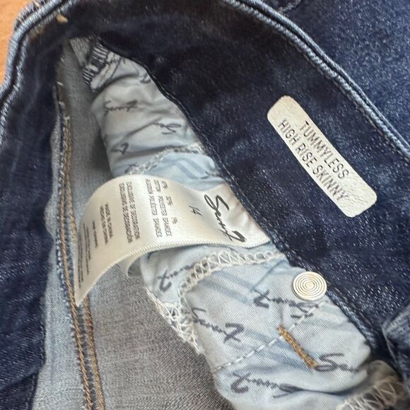 Seven7 Tummyless High Rise Skinny Jeans Dark Wash Women’s Size 14 Stretch - Picture 5 of 5